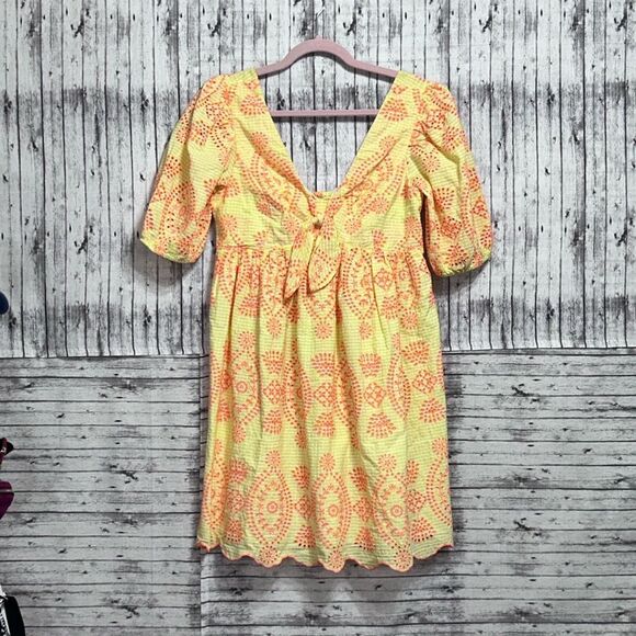 Lilly Pulitzer Sarafina Short Sleeve Dress Gingham Seersucker Island - Picture 1 of 10